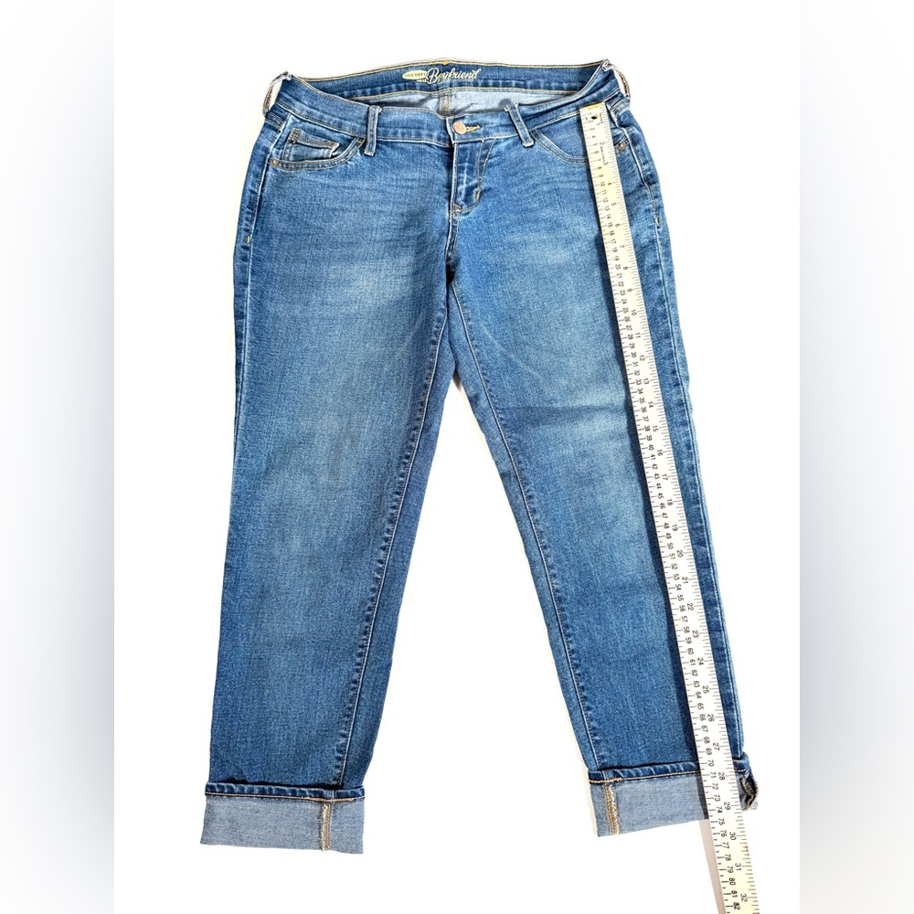 Old Navy Boyfriend Skinny Ankle Mid Rise Blue Denim Jeans Classic Americana - Picture 7 of 12